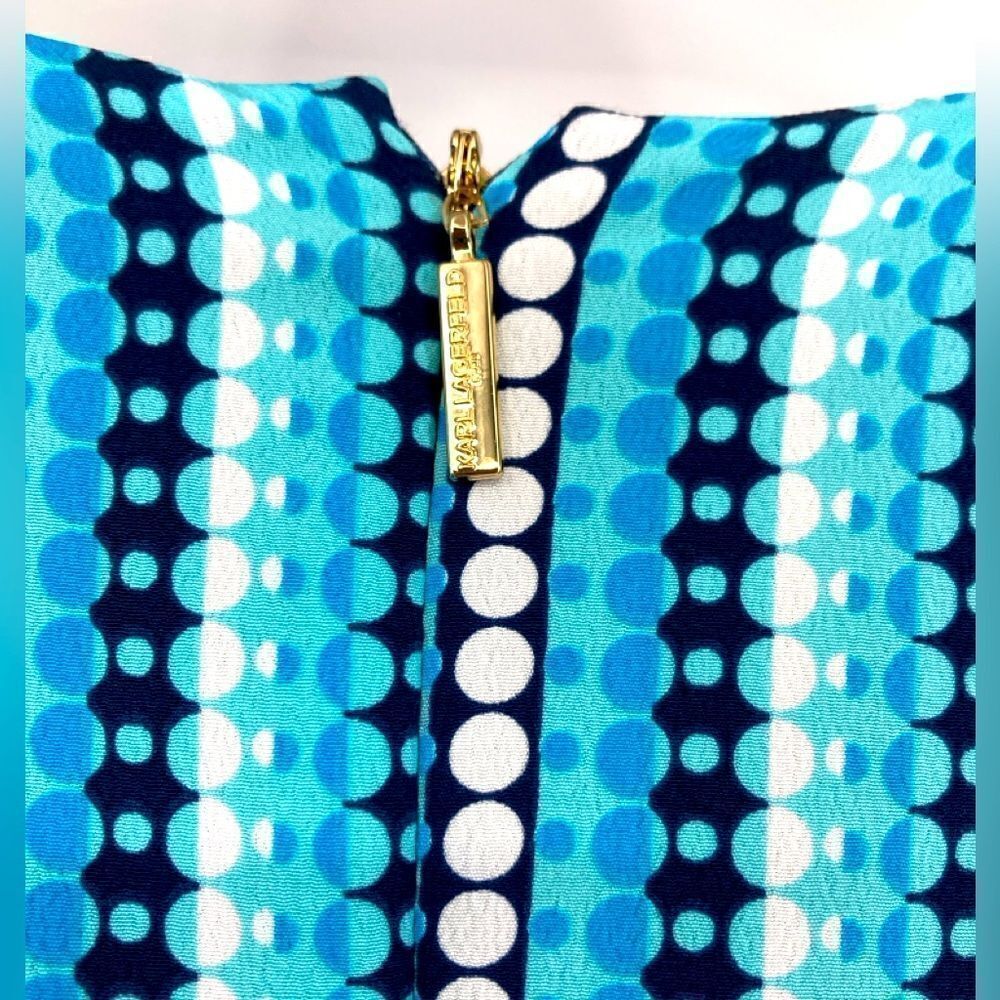 NWT Karl Lagerfeld Paris Torquoise Maxi Dress Size 6 - Picture 6 of 11